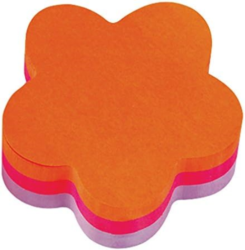Post-it 76x76 mm Lilac Flower Shaped Cube Notes - Pink/Orange Standard Flower