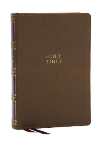 KJV Holy Bible: Compact Bible with 43,000 Center-Column Cross References, Brown Leathersoft, Red Letter, Comfort Print (Thumb Indexing): King James Version