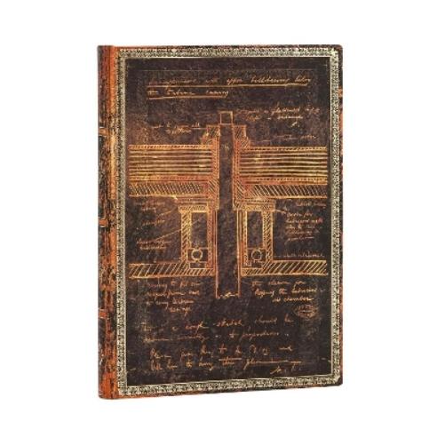 Paperblanks | Softcover Flexis | Tesla, Sketch of a Turbine | Lined | Midi (130 × 180 mm), FB6434-3 (Embellished Manuscripts Collection