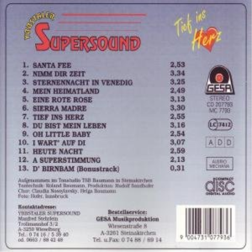 TIEF INS HERZ - YBBSTALER SUPE