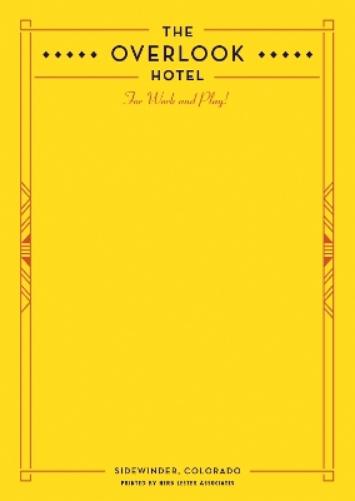Fictional Hotel Notepads: The Overlook Hotel