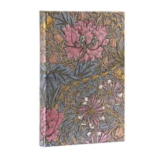 Morris Pink Honeysuckle (William Morris) Mini Hardback Address Book (Elastic Band Closure)