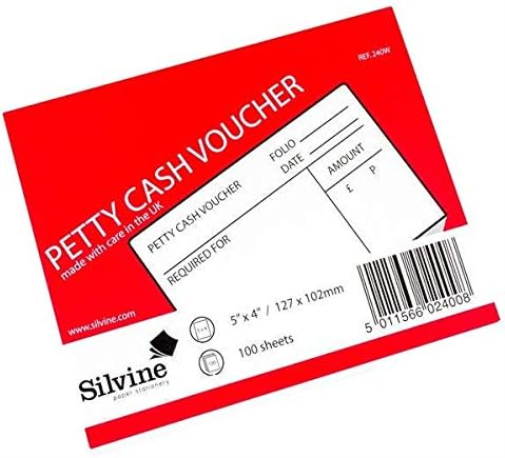 Silvine SV42400 5mm x 4 Petty Cash Pad - White