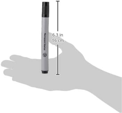 Whitebox Wx26045a Permanent Marker with Bullet Tip - Black
