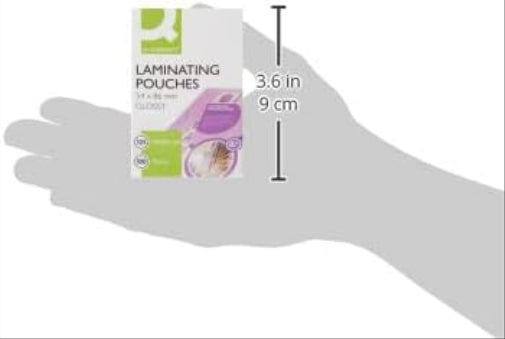 Q-Connect 125 Micron Laminating Pouch, 54 x 86 mm - Pack of 100 54 x 86 mm 125 Micron Single