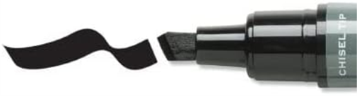 Q-Connect Permanent Marker Pen Chisel Tip Black (Pack of 10) KF26042