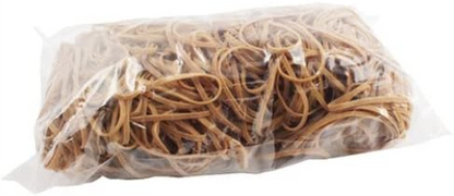 Whitebox 454G Size 33 Rubber Bands, Brown