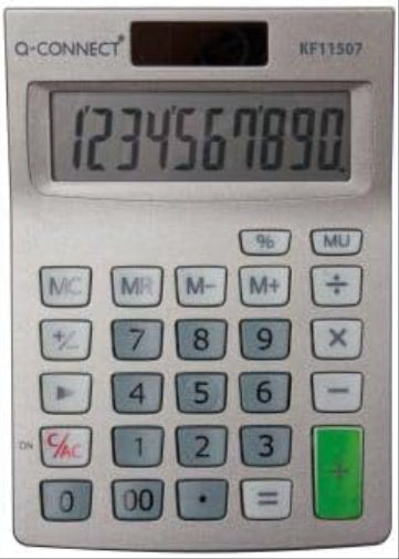 Q-Connect 10-Digit Semi-Desktop Calculator