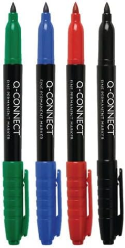 Q-Connect Permanent Marker Bullet Tip Fine Assorted (Pack of 10