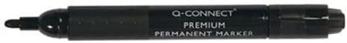 Q-Connect Premium Permanent Marker Pen Bullet Tip Black (Pack of 10