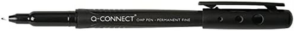 Q-Connect OHP Pen Permanent Fine Black (Pack of 10
