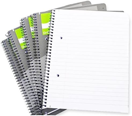 Q-Connect Executive A5 Plus 80 Leaf Ruled Feint and Margin Spiral Pad (pack of 5
