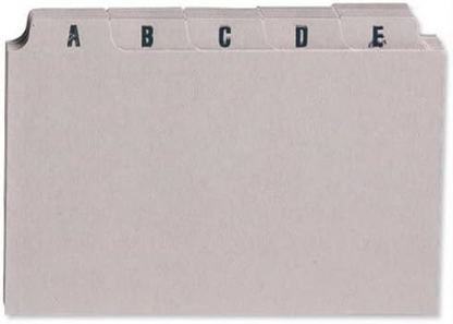 Q-Connect Guide Card 5x3 Inch A-Z Buff (Pack of 25