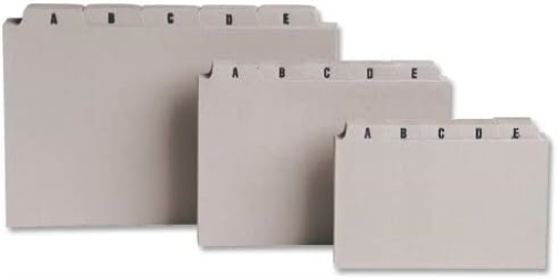 Q-Connect Guide Card 5x3 Inch A-Z Buff (Pack of 25