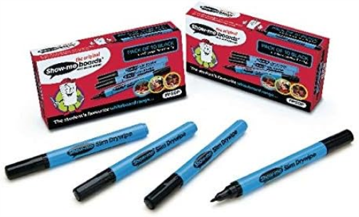 Show-me Drywipe Marker Fine Tip Black