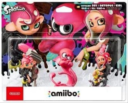 Octoling Triple Pack (Octoling Boy + Octopus + Girl) amiibo (Splatoon Collection) (Nintendo Switch