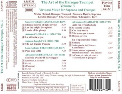 Art of the Baroque Trumpet Vol. 3, The (Medlam)