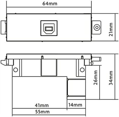 Vision Techconnect 3 Usb-B Module - Modular Facility Plate Snap-In - Usb Type B