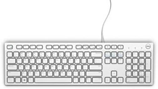 Dell Multimedia Keyboard-KB216 - UK (QWERTY) - White *Same as 580-ADHT*