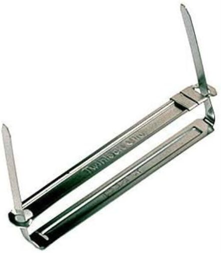 Rexel Twinlock Fastener 2-Piece Filing Clip - Pack of 50