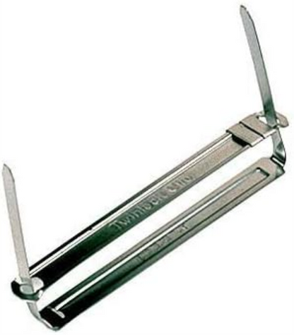 Rexel Twinlock Fastener 2-Piece Filing Clip - Pack of 50