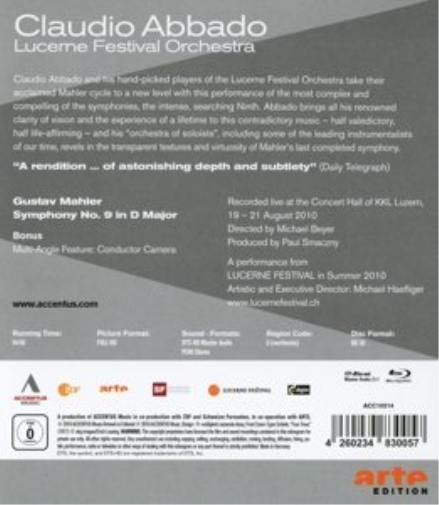 Mahler: Symphony No. 9 - Claudio Abbado & Lucerne Festival Orchestra