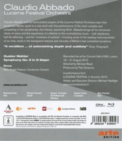 Mahler: Symphony No. 9 - Claudio Abbado & Lucerne Festival Orchestra