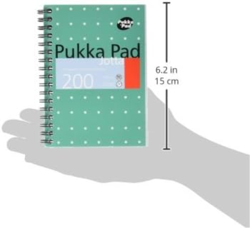 Pukka Pad 836877 Jotta Notebook Wirebound Perforated Ruled 200pp 80gsm A6 Ref JM036