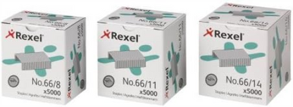 Rexel No.66/11 mm Heavy Duty Staples, For Stapling up to 70 Sheets, Use with the Rexel Giant and Goliath Staplers, Box of 5000, 6070