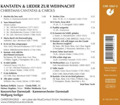 Kantaten Und Lieder Zur Weihnacht (Konzertchor Darmstadt)