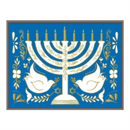 Hanukkah Menorah Embellished Notecards