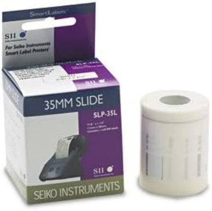 Seiko SLP-35L (11mmx38mm) 35mm Slide Labels (White) - Pack of 300 Labels