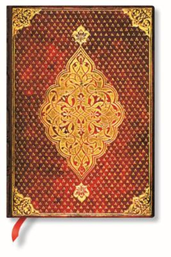 Golden Trefoil Midi Lined Hardcover Journal (Elastic Band Closure)