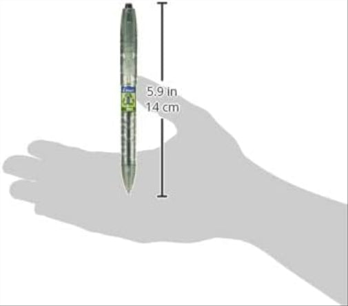 Pilot Ecoball Recycled Ballpoint Medium, Black, Pack of 10